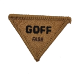 personalized triangle woven patch ilan resmi